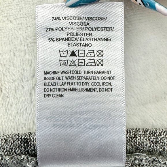 Lucky Brand Long Sleeve Super Soft Shirt Women XL Gray with Blue Stars - Picture 5 of 7